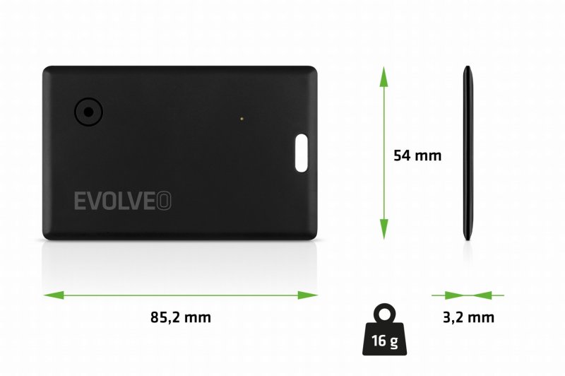 EVOLVEO TrackCard, Bluetooth lokátor s Apple Find My, černý - obrázek č. 1