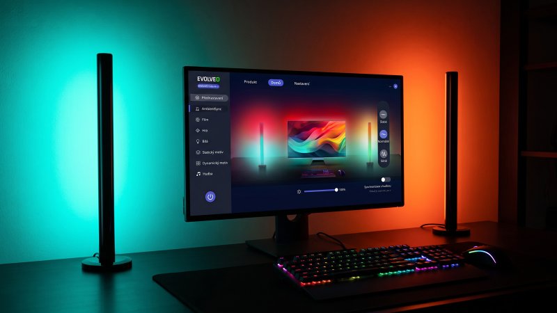 EVOLVEO Gbar 1, Ambientní RGB tyče k PC s aplikací - obrázek č. 7