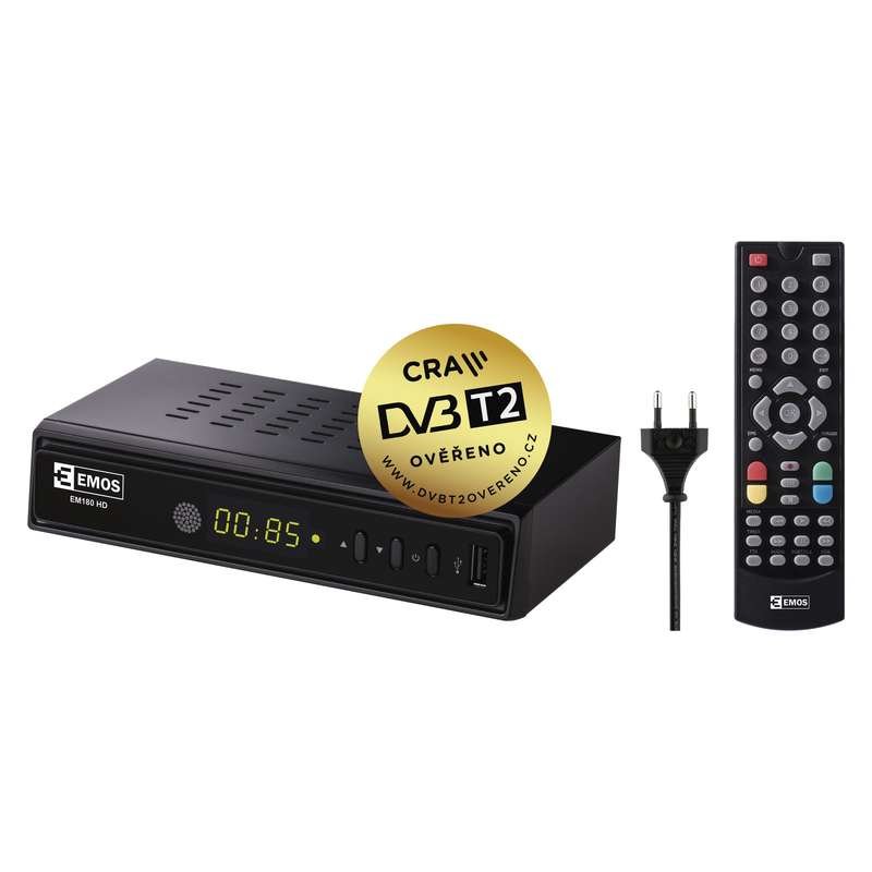 FULL HD DVB-T2 PŘIJÍMAČ EM-180 - obrázek produktu