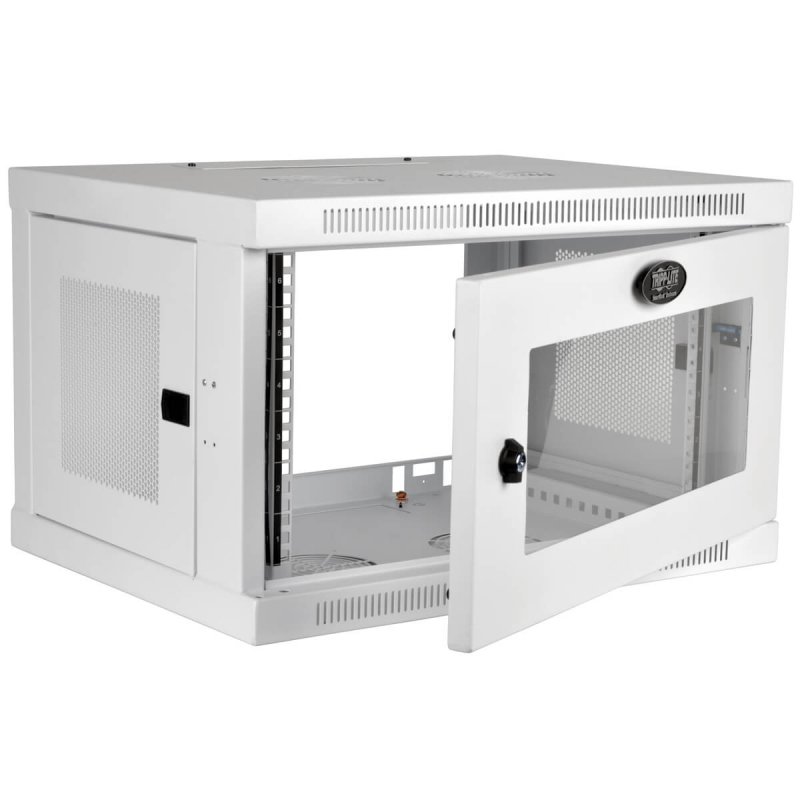 Tripplite Skříň SmartRack 6U, hloubka pro přepínače, prosklené dveře, montáž na stěnu, bílá - obrázek č. 2