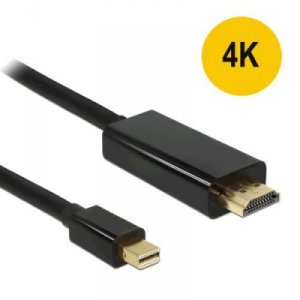 Kabel 4K mini Displayport 1.2 M - HDMI A M, 2 m, černý - obrázek produktu