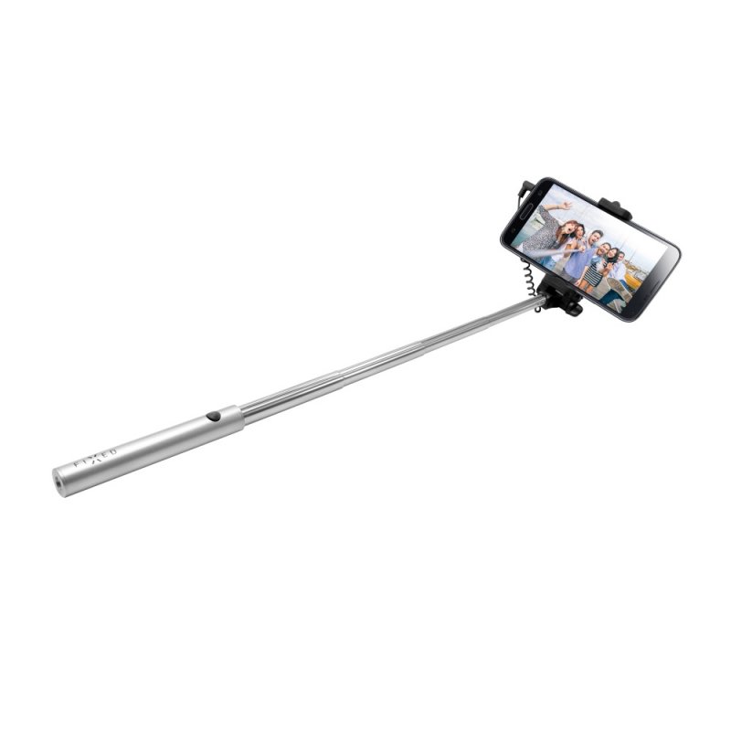 Selfie stick FIXED Snap Mini,3,5mm jack, stříbrný - obrázek č. 2