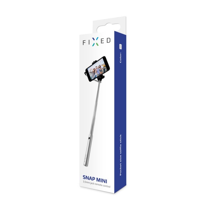 Selfie stick FIXED Snap Mini,3,5mm jack, stříbrný - obrázek č. 3