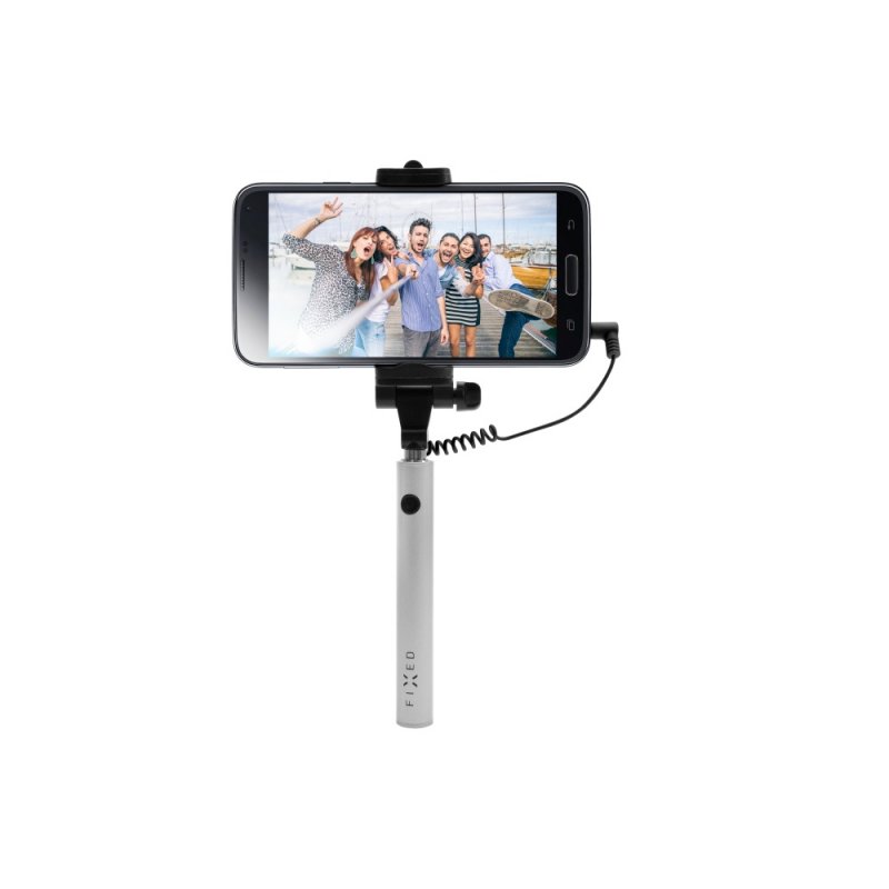 Selfie stick FIXED Snap Mini,3,5mm jack, stříbrný - obrázek produktu