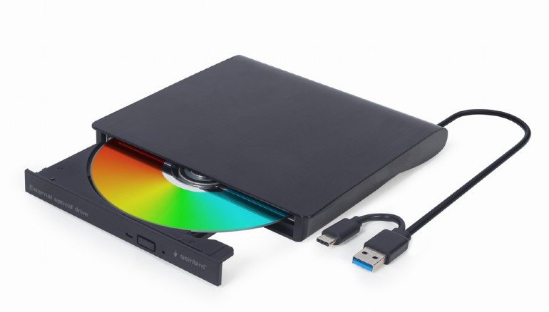 GEMBIRD externí USB DVD mechanika, černá - obrázek produktu