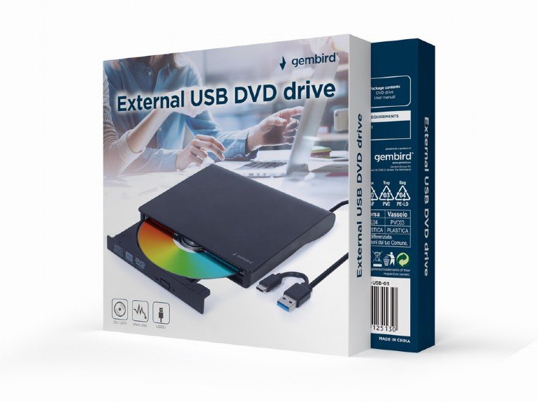 GEMBIRD External DVD-RW DVD-USB-03 black - obrázek č. 1