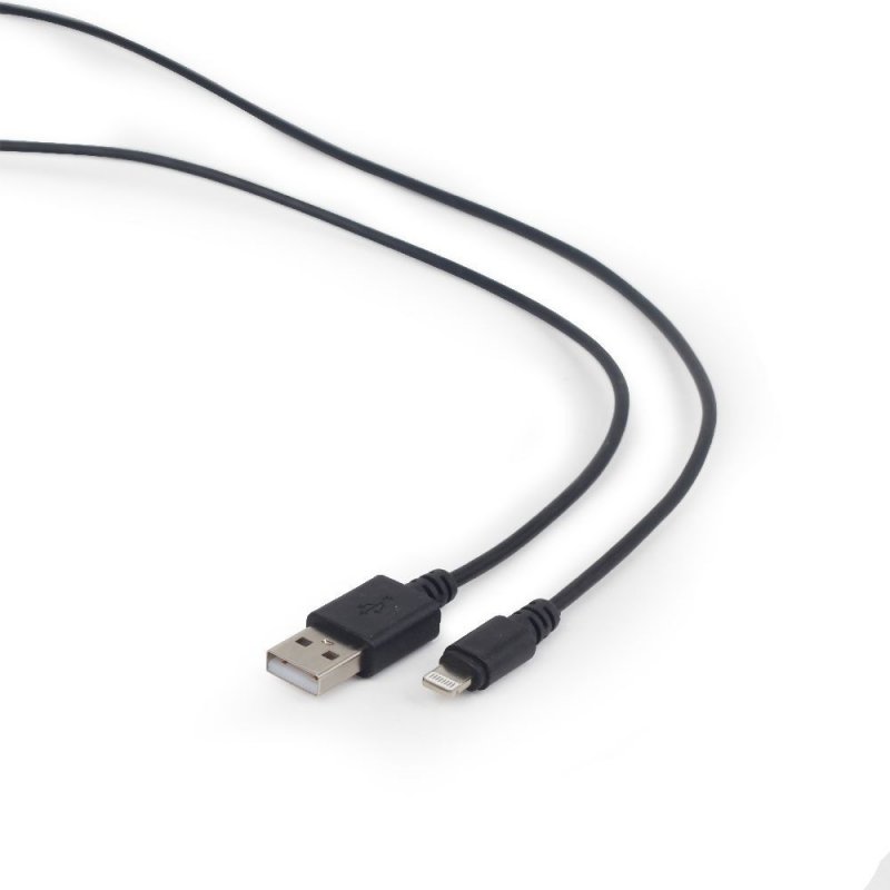 Kabel CABLEXPERT USB 2.0 Lightning (IP5 a vyšší) nabíjecí a synchronizační kabel, 2m, černý - obrázek produktu