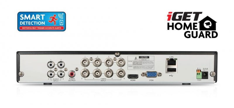 iGET HGDVK84404 - Kamerový FullHD set, SMART detekce,8CH DVR + 4x FHD 1080p kamera,Win/ Mac/ Andr/ iOS - obrázek č. 3