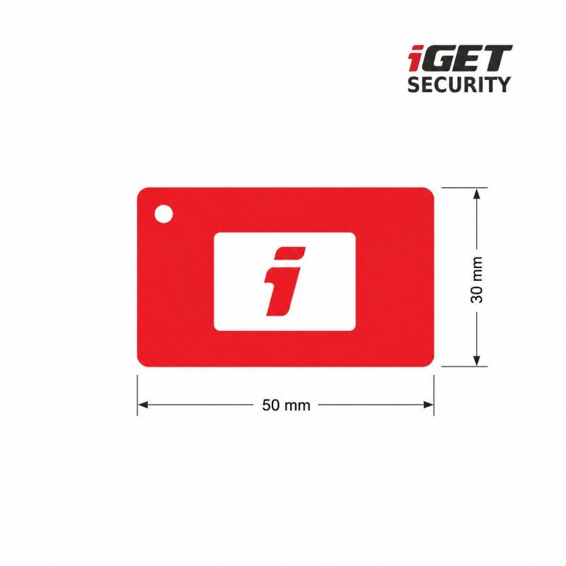 iGET SECURITY MP22 - RFID karta k klávesnici MP13 pro alarm M6-4G, minimální rozměry - obrázek č. 3