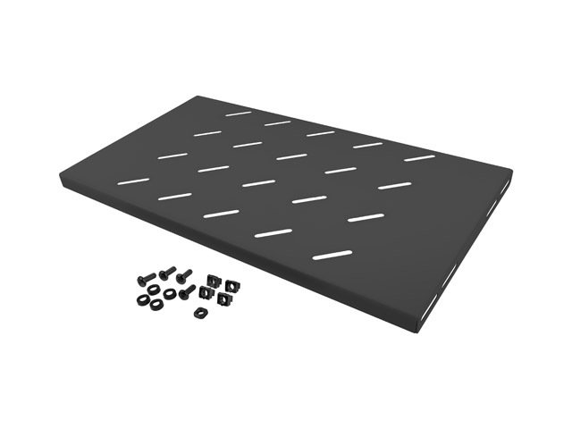 19" PEVNÁ POLICE 1U / 486X270MM MAX. NOSNOST DO 120 - obrázek č. 1