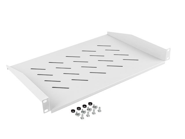 19" PEVNÁ POLICE 1U / 483X300MM MAX. NOSNOST DO 25 - obrázek č. 1