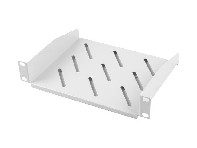 LANBERG 10" PEVNÁ POLICE 1U / 254X180MM MAX. NOSNOST DO 20 KG ŠEDÁ - obrázek produktu