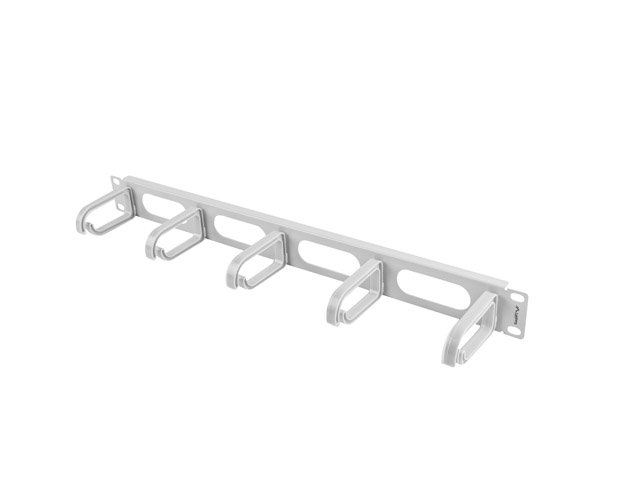 LANBERG 19" PANEL PRO SPRÁVU KABELŮ 5 KROUŽKŮ - TYP B 1U ŠEDÝ - obrázek č. 2