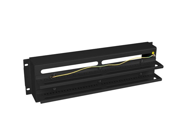 LANBERG 19" 3U NAPĚŤOVÝ ROZVÁDĚČ S DIN LIŠTOU TS-35 ČERNÝ - obrázek č. 3