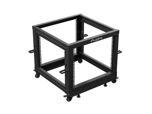 LANBERG OTEVŘENÝ RACK 9U 19" 600X600-1100 NASTAVITELNÝ ČERNÝ - obrázek č. 5