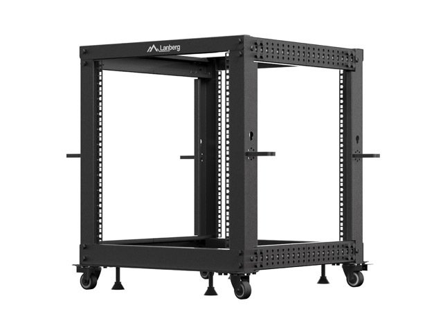 LANBERG OTEVŘENÝ RACK 12U 19" 600X600-1100 NASTAVITELNÝ ČERNÝ - obrázek produktu