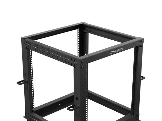 LANBERG OTEVŘENÝ RACK 12U 19" 600X600-1100 NASTAVITELNÝ ČERNÝ - obrázek č. 6