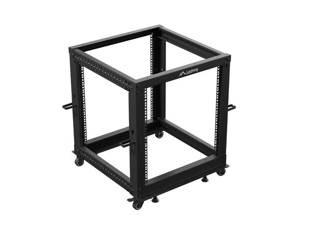 LANBERG OTEVŘENÝ RACK 12U 19" 600X600-1100 NASTAVITELNÝ ČERNÝ - obrázek č. 4