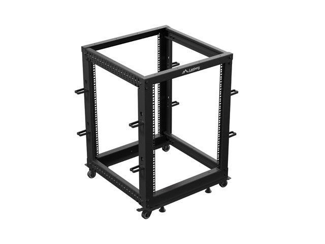 LANBERG OTEVŘENÝ RACK 15U 19" 600X600-1100 NASTAVITELNÝ ČERNÝ - obrázek č. 4
