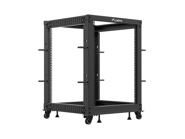 LANBERG OTEVŘENÝ RACK 15U 19" 600X600-1100 NASTAVITELNÝ ČERNÝ - obrázek č. 2