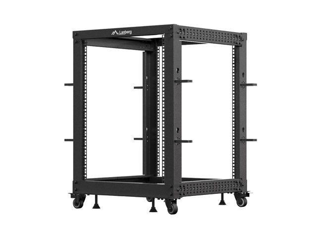 LANBERG OTEVŘENÝ RACK 15U 19" 600X600-1100 NASTAVITELNÝ ČERNÝ - obrázek produktu