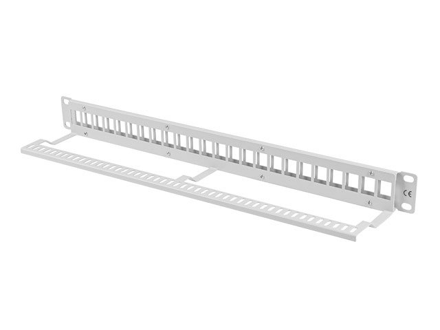 LANBERG PATCH PANEL BLANK 24 PORTŮ 1U PRO MODULY KEYSTONE ŠEDÝ - obrázek č. 1