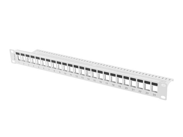 LANBERG PATCH PANEL BLANK 24 PORTŮ 1U PRO MODULY KEYSTONE ŠEDÝ - obrázek č. 2