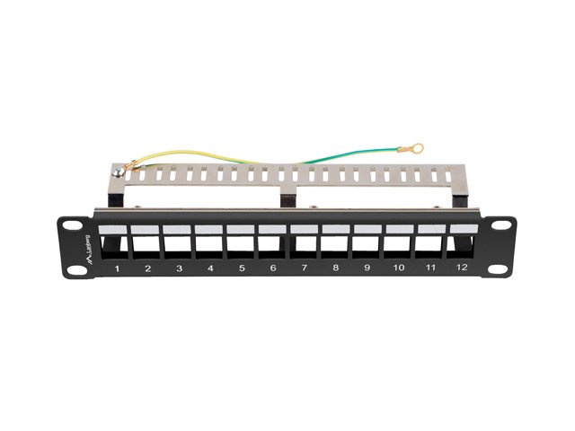 LANBERG PATCH PANEL 12 PORTŮ 1U 19" FTP PRO MODULY KEYSTONE ČERNÝ V2 - obrázek č. 3