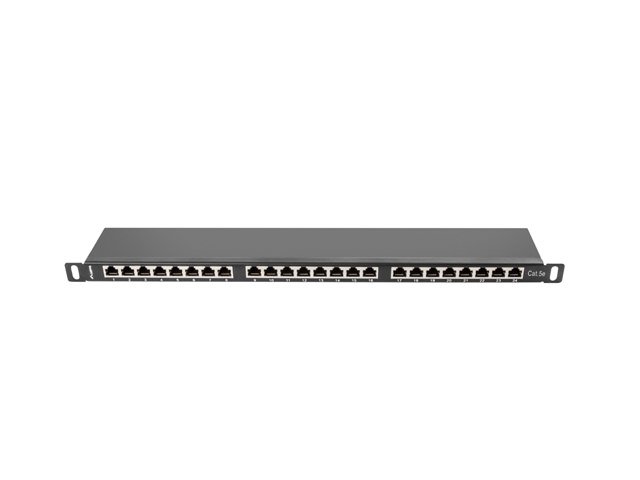 LANBERG PATCH PANEL 24 PORTŮ 0,5U 19" CAT.5E FTP STÍNĚNÝ ČERNÝ - obrázek č. 3