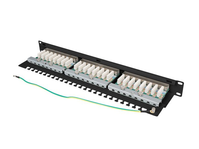 LANBERG PATCH PANEL 24 PORTŮ 1U 19" CAT.5E FTP STÍNĚNÝ ČERNÝ - obrázek č. 5
