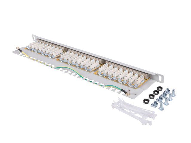 LANBERG PATCH PANEL 24 PORTŮ 0,5U 19" CAT.6 FTP STÍNĚNÝ ŠEDÝ - obrázek č. 5
