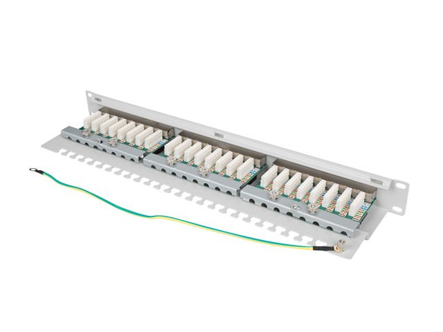 LANBERG PATCH PANEL 24 PORTŮ 1U 19" CAT.6 FTP STÍNĚNÝ ŠEDÝ - obrázek č. 4