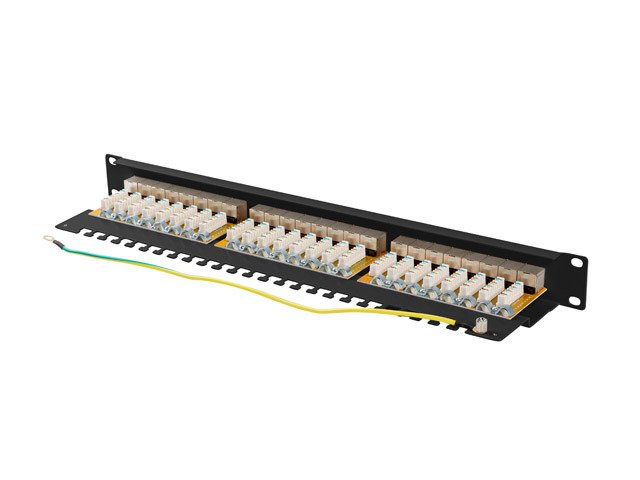 LANBERG PATCH PANEL 24 PORTŮ 1U 19" CAT.6A FTP STÍNĚNÝ ČERNÝ - obrázek č. 5
