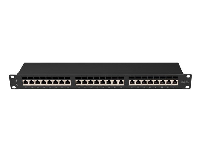 LANBERG PATCH PANEL 24 PORTŮ 1U 19" CAT.6A FTP STÍNĚNÝ ČERNÝ - obrázek č. 3