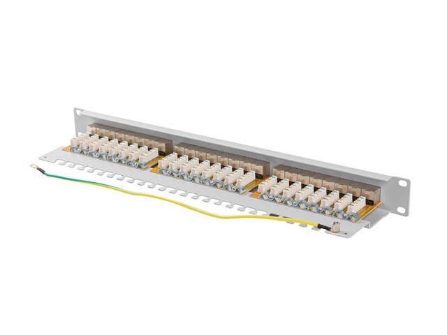 LANBERG PATCH PANEL 24 PORTŮ 1U 19" CAT.6A FTP STÍNĚNÝ ŠEDÝ - obrázek č. 5