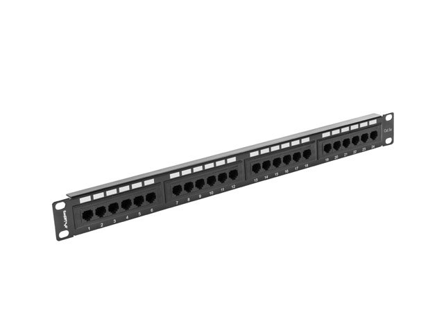 LANBERG PATCH PANEL 24 PORTŮ 1U 19" CAT.5E UTP ČERNÝ - obrázek č. 3