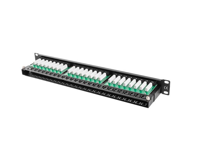 LANBERG PATCH PANEL 48 PORTŮ 1U 19" CAT.5E UTP ČERNÝ - obrázek č. 4