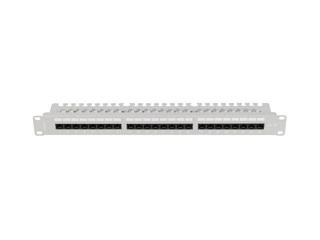 LANBERG PATCH PANEL 24 PORTŮ 1U 19" CAT.5E UTP S POLICÍ ŠEDÝ - obrázek č. 3