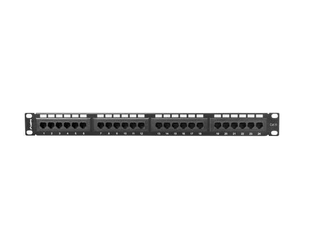LANBERG PATCH PANEL 24 PORTŮ 1U 19" CAT.6 UTP ČERNÝ - obrázek č. 4