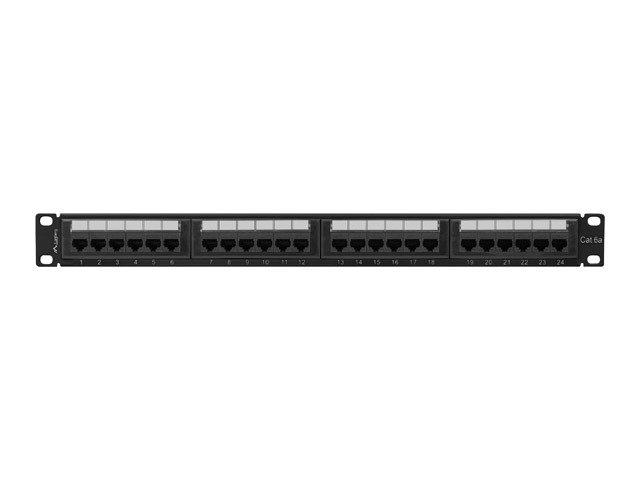 LANBERG PATCH PANEL 24 PORTŮ 1U 19" CAT.6A UTP ČERNÝ - obrázek č. 2
