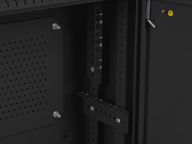 LANBERG 19" RACKOVÁ SKŘÍŇ PRO MONTÁŽ NA STĚNU 4U+3U / 540X200 NÍZKOPROFILOVÁ ČERNÁ (SMONTOVANÁ) - obrázek č. 2