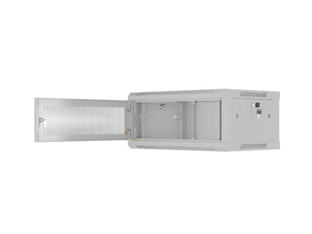 LANBERG INSTALAČNÍ STOJAN 19" 4U 600X450 ŠEDÉ PERFOROVANÉ DVEŘE (PLOCHÉ BALENÍ) - obrázek č. 13