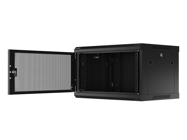 LANBERG 19" RACKOVÁ SKŘÍŇ PRO MONTÁŽ NA STĚNU 6U / 600X450 S PERFOROVANÝMI DVEŘMI ČERNÁ-PLOCHÉ BALENÍ - obrázek č. 8