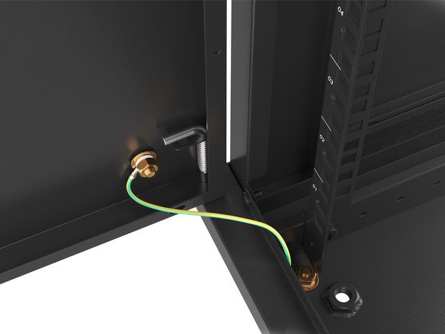 LANBERG 19" RACKOVÁ SKŘÍŇ PRO MONTÁŽ NA STĚNU 9U / 600X450 PRO VLASTNÍ MONTÁŽ S KOVOVÝMI DVEŘMI ČERNÁ - obrázek č. 7