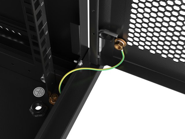 LANBERG 19" RACKOVÁ SKŘÍŇ PRO MONTÁŽ NA STĚNU 9U / 600X450 S PERFOROVANÝMI DVEŘMI ČERNÁ - obrázek č. 2