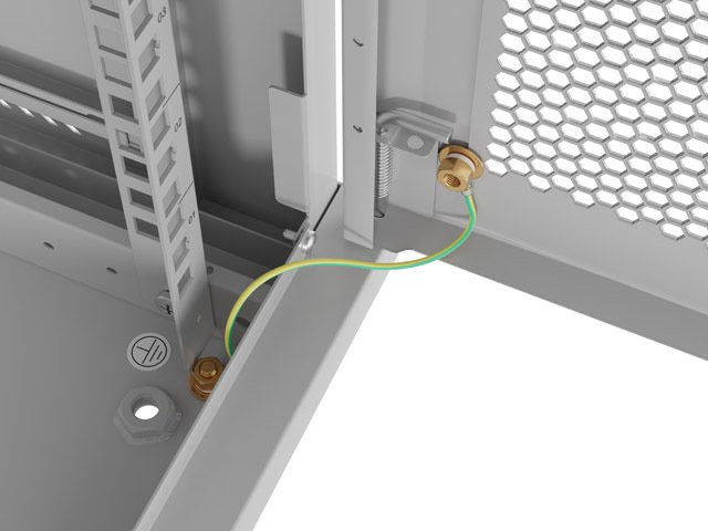 LANBERG INSTALAČNÍ STOJAN 19" 9U 600X450 ŠEDÉ PERFOROVANÉ DVEŘE - PLOCHÉ BALENÍ - obrázek č. 8
