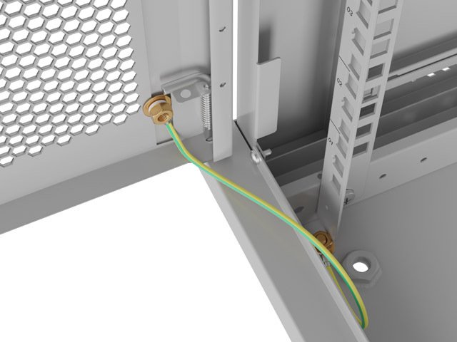 LANBERG INSTALAČNÍ STOJAN 19" 9U 600X450 ŠEDÉ PERFOROVANÉ DVEŘE - PLOCHÉ BALENÍ - obrázek č. 9