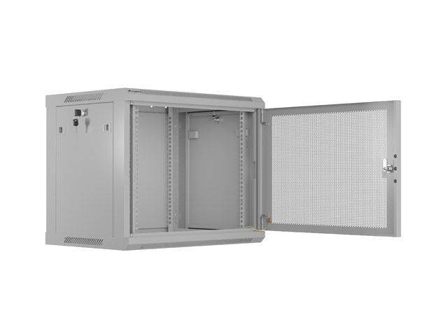 LANBERG INSTALAČNÍ STOJAN 19" 9U 600X450 ŠEDÉ PERFOROVANÉ DVEŘE - PLOCHÉ BALENÍ - obrázek č. 1
