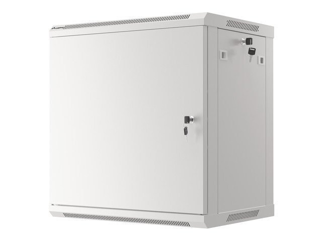 LANBERG RACKOVÁ SKŘÍŇ 19" NÁSTĚNNÁ 12U / 600X450 PRO VLASTNÍ MONTÁŽ S KOVOVÝMI DVEŘMI ŠEDÁ - obrázek č. 4