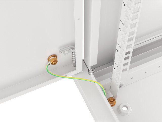 LANBERG RACKOVÁ SKŘÍŇ 19" NÁSTĚNNÁ 12U / 600X450 PRO VLASTNÍ MONTÁŽ S KOVOVÝMI DVEŘMI ŠEDÁ - obrázek č. 8